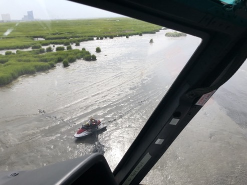 jet-ski aground